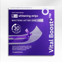 Vital Boost+™ V34 Purple Whitening Strips, Instant Color Correcting Teeth Brightening